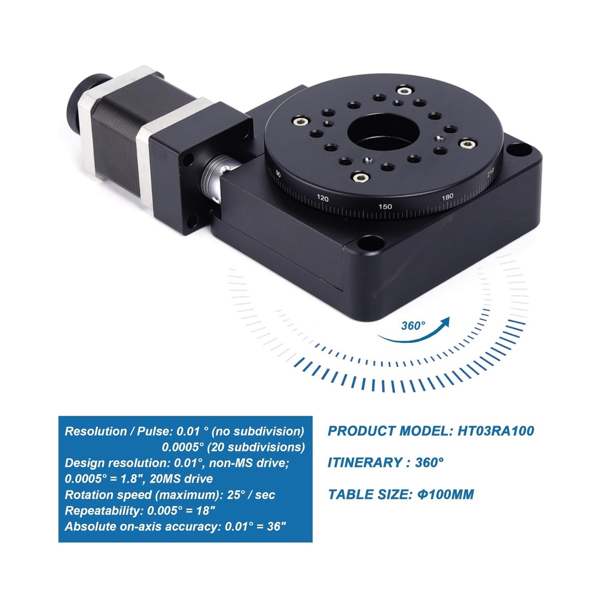 Rotating Platform TBVECHI HT03RA100 Precision Electric