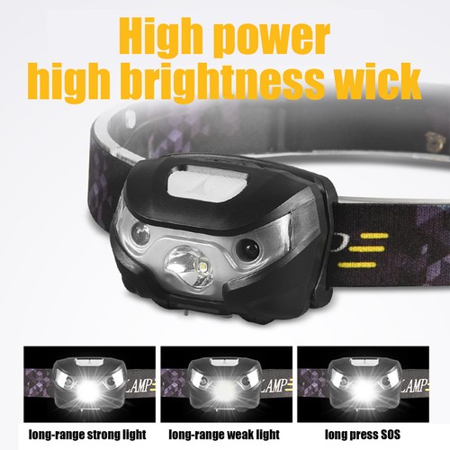 LED Sensor Headlamp Waterproof Headlight Flashlight Waterproof Charging ideal - Picture 7 of 12