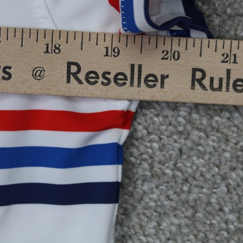 G/Fore Polo Shirt Youth Large Red/White/Blue Split Stripe Short Sleeve Pullover - Picture 9 of 11