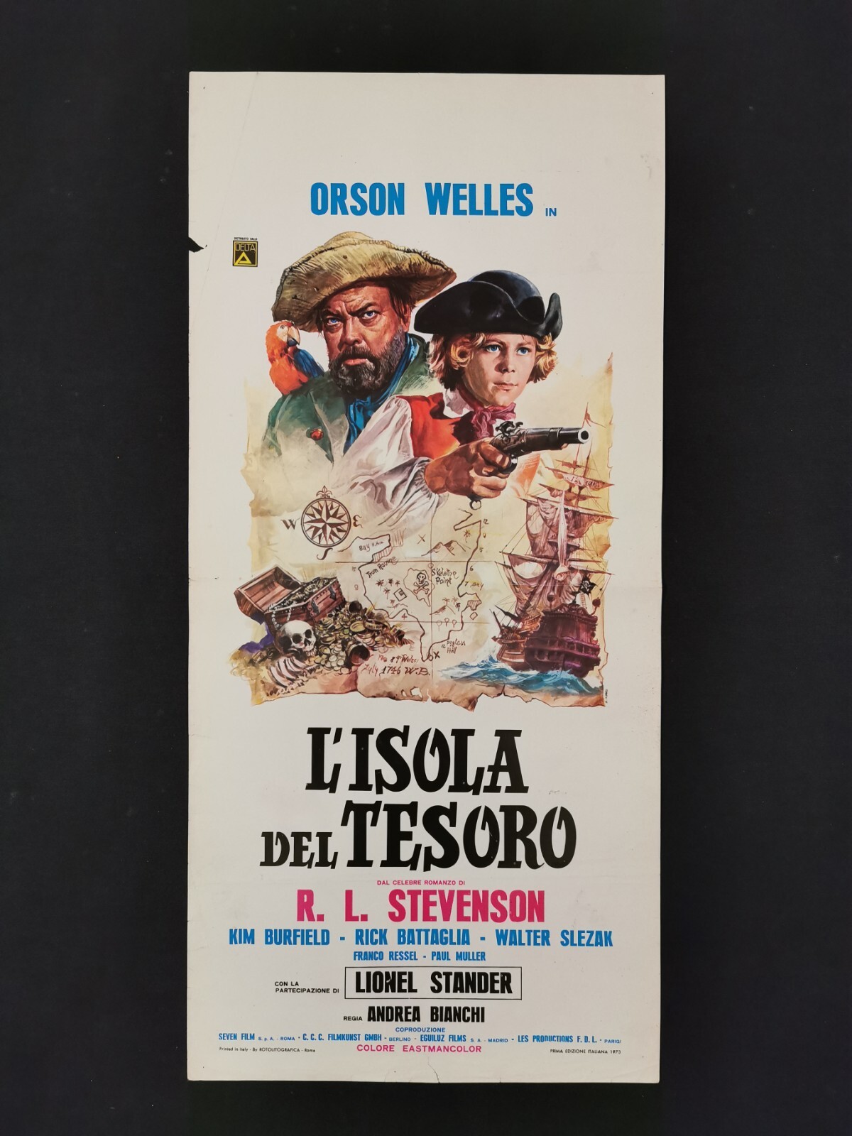 Locandina originale film L'isola del tesoro (1972) - Regia di Andrea Bianchi, Antonio Margheriti, John Hough