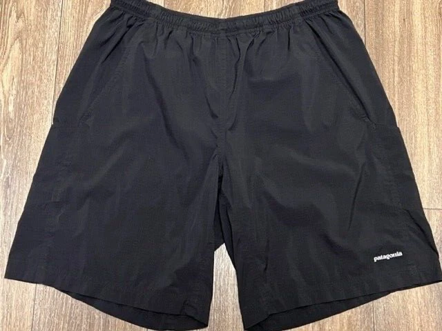 Patagonia Men Black Ultra Running Shorts Size Large L Run Pockets