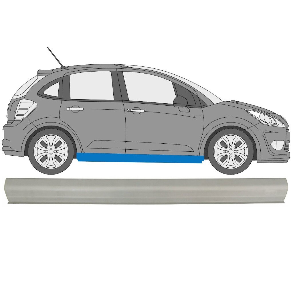 CITROEN C3 2010-2016 SILL REPAIR PANEL ROCKER PANEL / RIGHT = LEFT / SYMMETRICAL