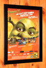 2004 Shrek 2 GameCube PS1 PS2 GBA Old Rare Small Promo Poster / Ad Page Framed