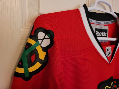 Neu mit Etikett Vintage Chicago Blackhawks Reebok NHL Trikot Herren XL Brandon Saad UVP $ 215 - Bild 5 von 17