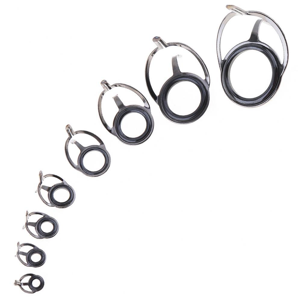 8 Pcs Fishing Rod Guide Oval Fishing Rod Eyes Guides Line Rings Pole