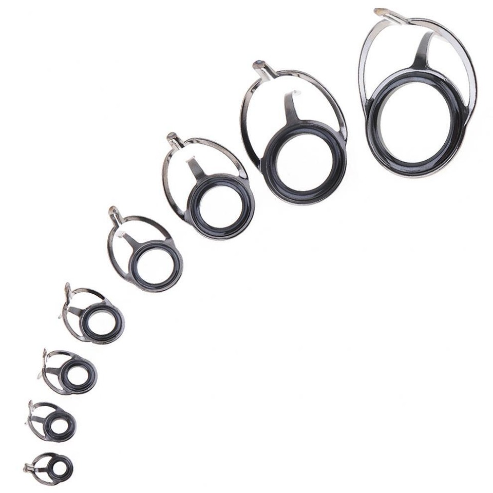 8 Pcs Fishing Rod Guide Oval Fishing Rod Eyes Guides Line Rings Pole