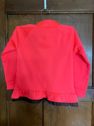 ADIDAS Size 5 Hot Orange Girls Pullover Top Shirt Sweatshirt - Picture 5 of 7