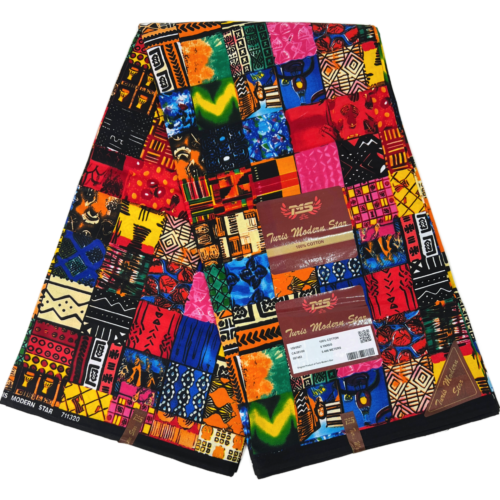 Tela africana estampado étnico mujeres Ankara yardas 100 % algodón material de costura - Imagen 7 de 73