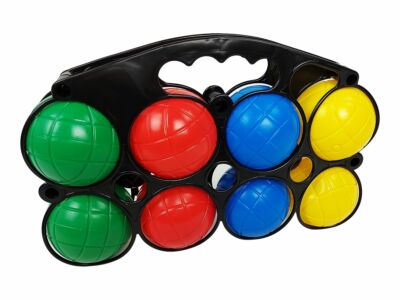 Boccia Boule Set 8 Kugeln Tragekorb Wurfspiel Petanque Strandspiel Zielkugeln