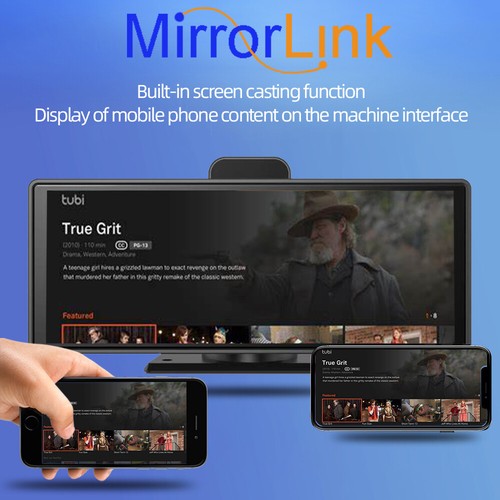 Bluetooth FM Mirror Link Car Radio Stereo Touch Screen CarPlay Android Auto 10" - Picture 3 of 20