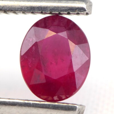 SHOLA Echt 0,73 Ct Natürlicher Unbehandelt Rot Rubin aus Mosambik, Ruby