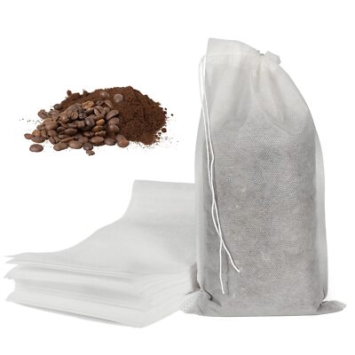 50pcs No Mess Cold Brew Bags 6x10 Inch Disposable Coffee Filter Bag Fine Mesh Br