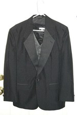 First Nighter Black 40R Tuxedo w/ Pants and Geoffrey Beene Medium Vest S2389