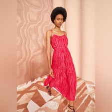 Ulla Johnson Orla Orchid Pink Midi Dress 12 NWT