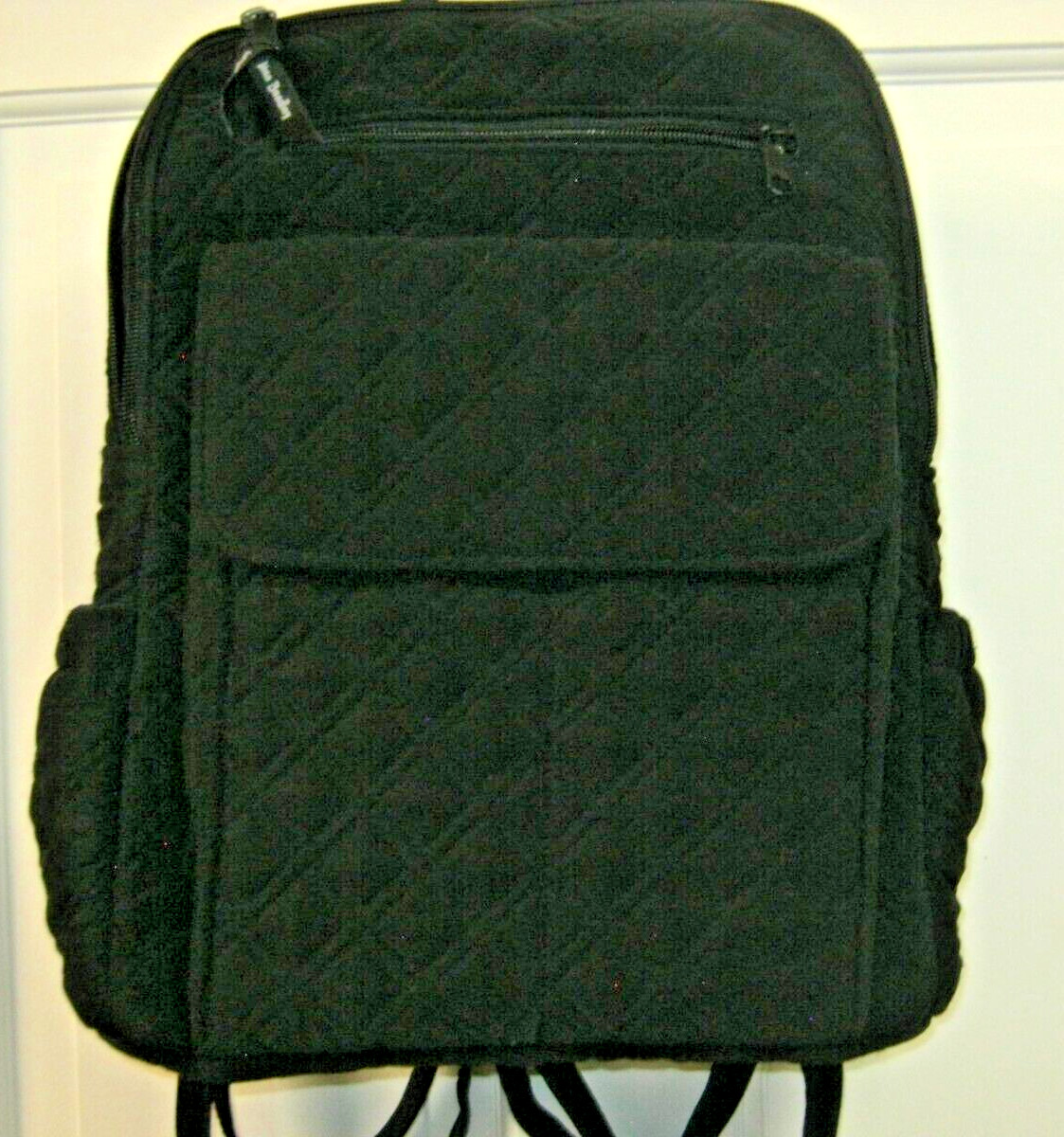 Vera Bradley Backpack Solid Black Microfiber 11 x… - image 1