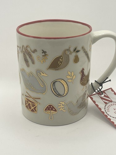 12 Days Of Christmas Mug Peppermint & Pine New Gold Accents
