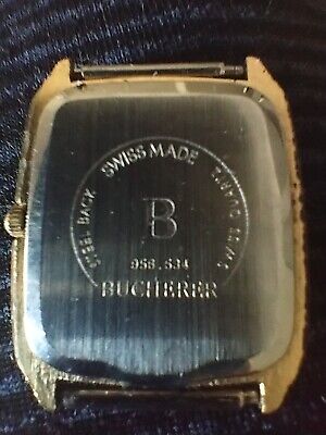 Vintage Bucherer Classic Men's Swiss Made Quartz Gold Watch Vintage Bucherer Classic Men's Swiss Made Quartz Gold Watch