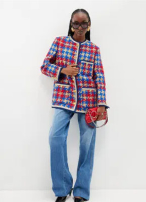 Gucci Lame check wool tweed jacket - BNWT