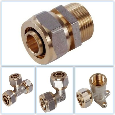 Klemmring 20 mm Schraubfitting Klemmverschraubung PEX T-Stück Übergang Bogen