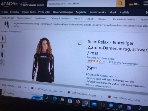 Seac Neoprenanzug Relax Einteiliger 2,2mm-Damenanzug, schwarz/pink, Größe XS - Bild 9 von 9