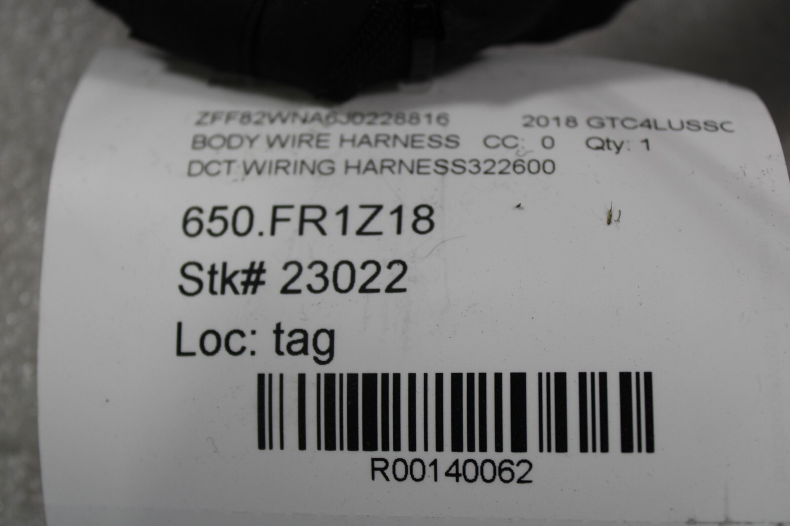 Ferrari GTC4 Lusso, Transmission DCT Wire Harness, Used, P/N 322600