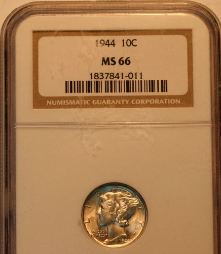 1944 Mercury Dime   NGC MS66