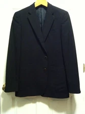 JAEGER MEN'S BLACK 100%WOOL DOUBLE VENTED SPORT COAT JACKET BLAZER SIZE: 40R