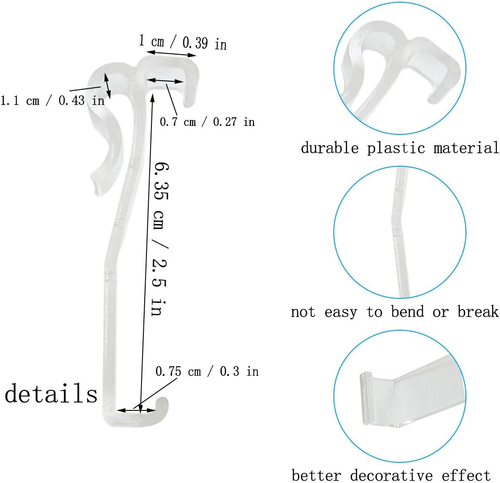 12 Pcs 2.5 Inch Valance Clips for Blinds, Hidden Blind Clips, Hidden Channel Val - Picture 2 of 12