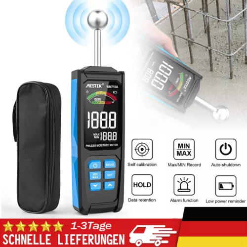 Feuchtemessgerät Feuchtigkeitsmesser Wand Beton Putz Feuchte Hygrometer estrich