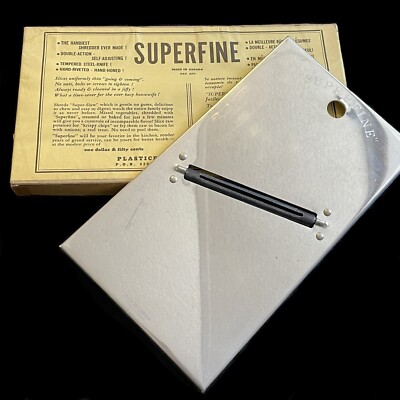 Antique 1910s Superfine Metal Shredder Slicer Plasticraft Co. Manufacturers MTL