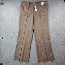  49 NWT - New York  Company Dress Pants Women Size 14 Mid Rise Straight Brown