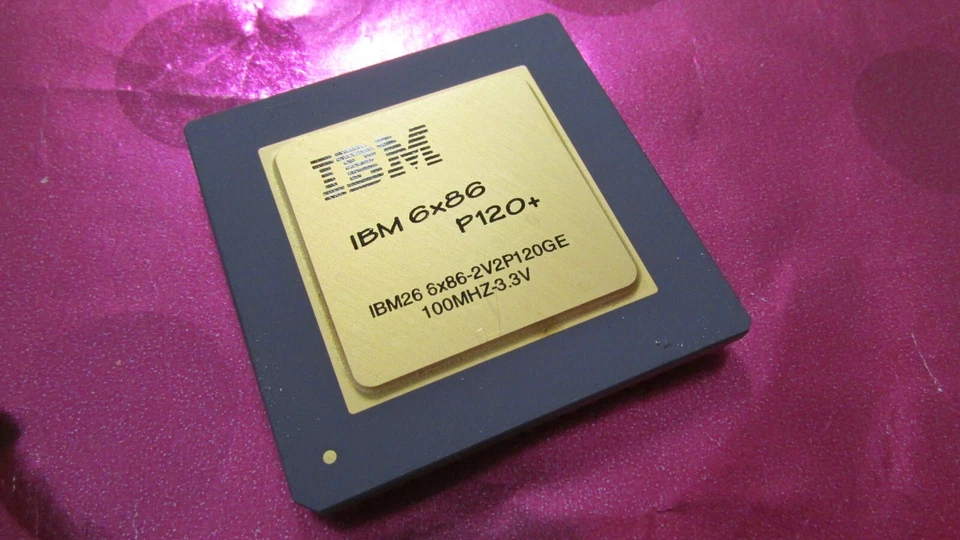 Lot 1 New IBM 6X86 P120+ Vintage IBM26 6x86-2V2P120GE IC/CPU/Processor Gold Top - Image 3 of 4