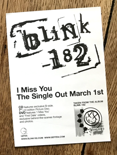 Blink 182 Feeling This 7" Picture Disc Vinyl Single Unplayed 2003 & PROMO punk - Picture 5 of 5