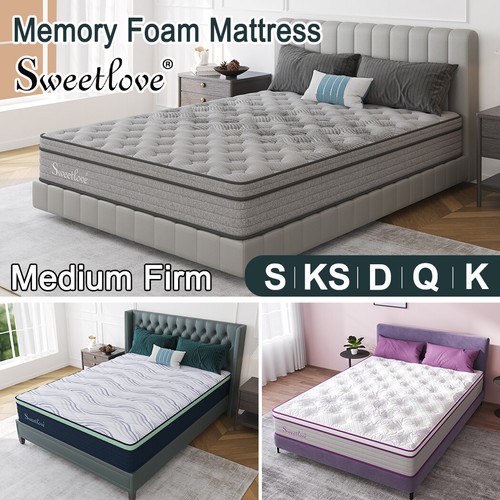 Sweetlove Mattress Queen Double Single Bed Mattresses Gel Memory Foam No Spring