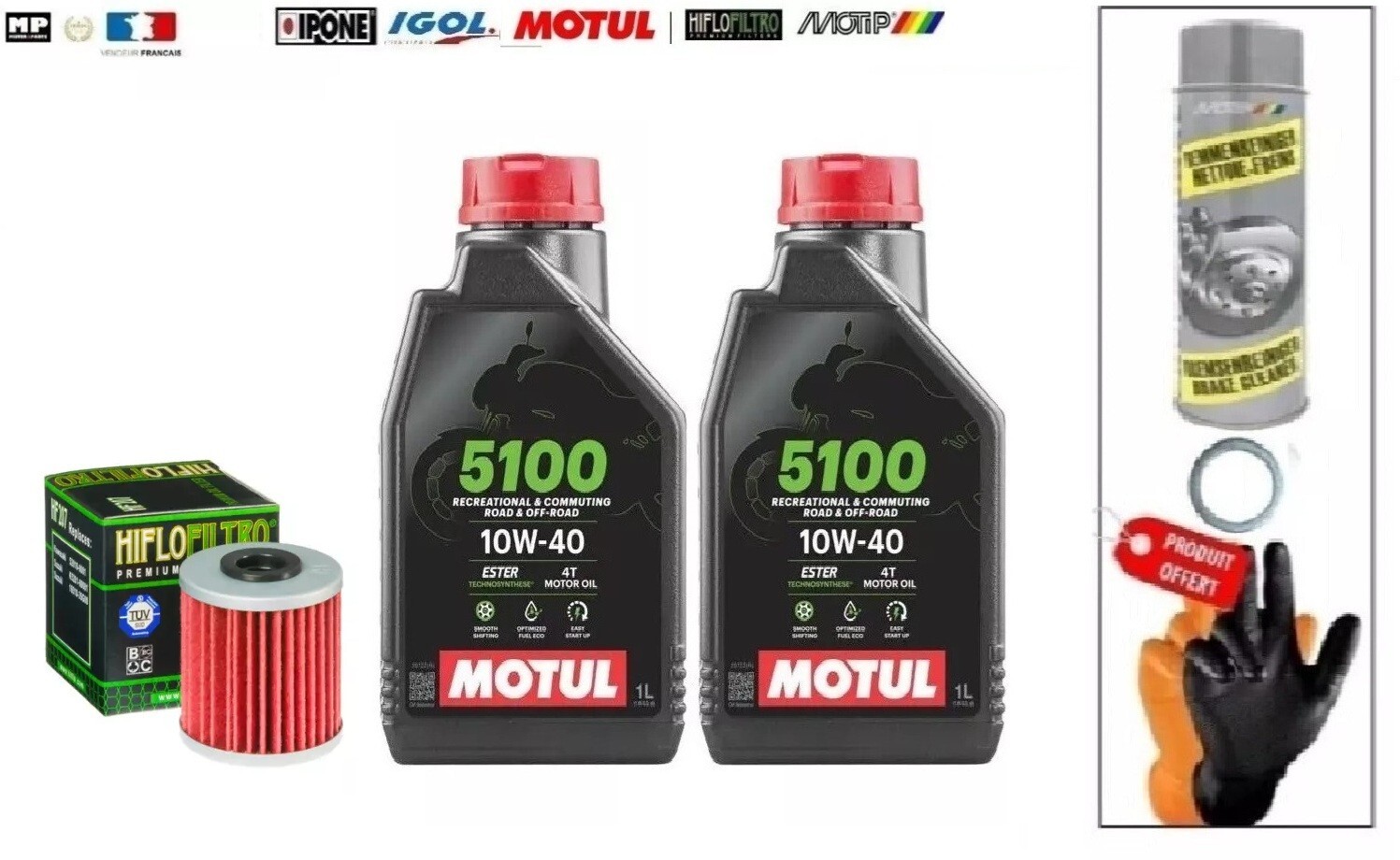 Kit Entretien KX 450 Motul 10W40 Protection Moteur Améliorée 2L