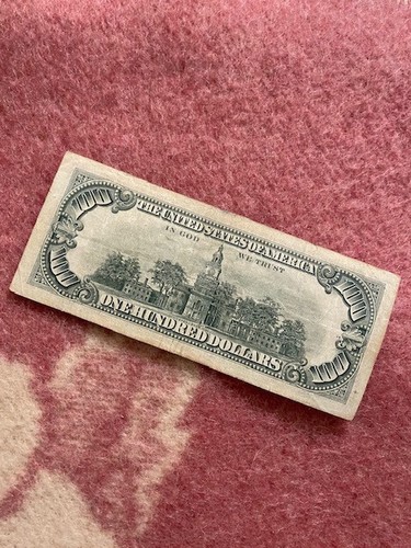 $100 bill C-Note - Series 1969C - circulated - Picture 2 of 2