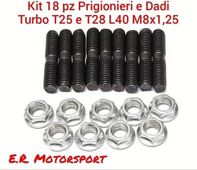Kit Prigionieri Turbo M10x1.25 In Acciaio Inox - Per DSM 1G, EVO1-10, Sostituzione 50mm - Foto 2
