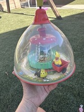 Vintage Spinning Top Toy With Gnome And Snail And Ladybug