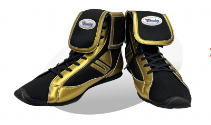 Winning Boxing Shoes Ring shoes Black and Gold Without Delay