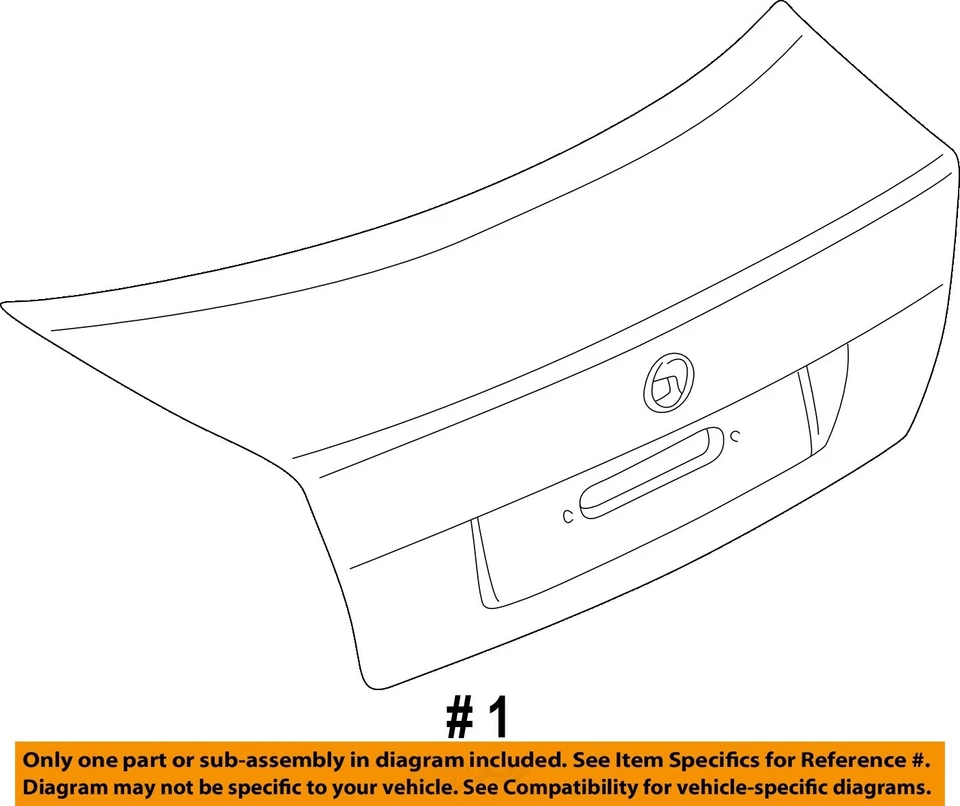 Used Deck Lid fits: 2002 Volkswagen Jetta VIN M 8th digit w/o spoiler Grade A Foto 2 de 4