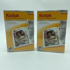 Kodak Premium Photo Paper 4x6 Gloss Finish 100 Sheets NEW Sealed Lot Of Two 2 