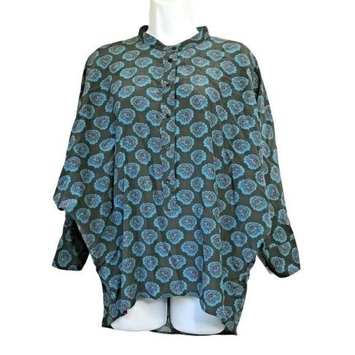 Batwing Silk Long Sleeve Blouse Top 