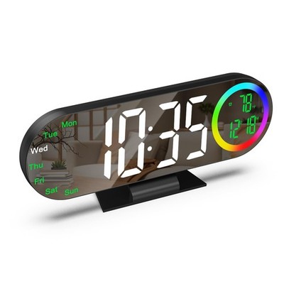 Ankilo Wecker Digitaluhr, 8,5'' Spiegel 9,5B x 5,5H Zentimeter, schwarz 