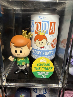 Funko Soda Freddy Funko Lemon-Lime Shirt Chase Vinyl Figure Collectible