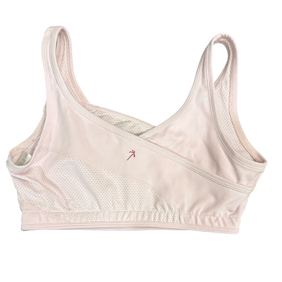 Sujetador deportivo de malla perforada frontal envolvente rosa Ativa talla pequeña Foto 3 de 4