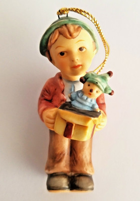 1999 Berta Hummel Goebel Ceramic Christmas Ornament Boy Jack in the Box