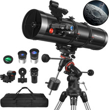Telescope, 150EQ Newtonian Reflector Telescope for Adults Astronomy Beginners, P