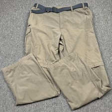 Brasher Trousers Mens W38 L31 Beige Walking Hiking Cargo Convertible Belted