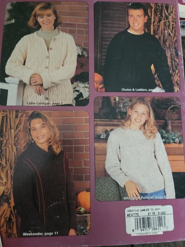 House of White Birches Knitting Book Creative Cables to Knit 6 Sweaters 121009 - Image 2 of 2