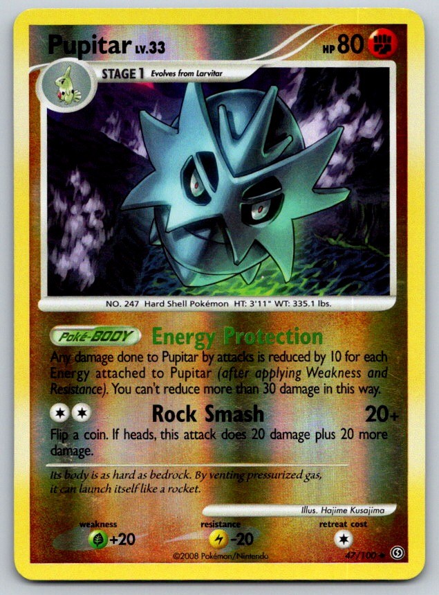 Pupitar Reverse Holo Stormfront 47/100 Pokemon Card LP